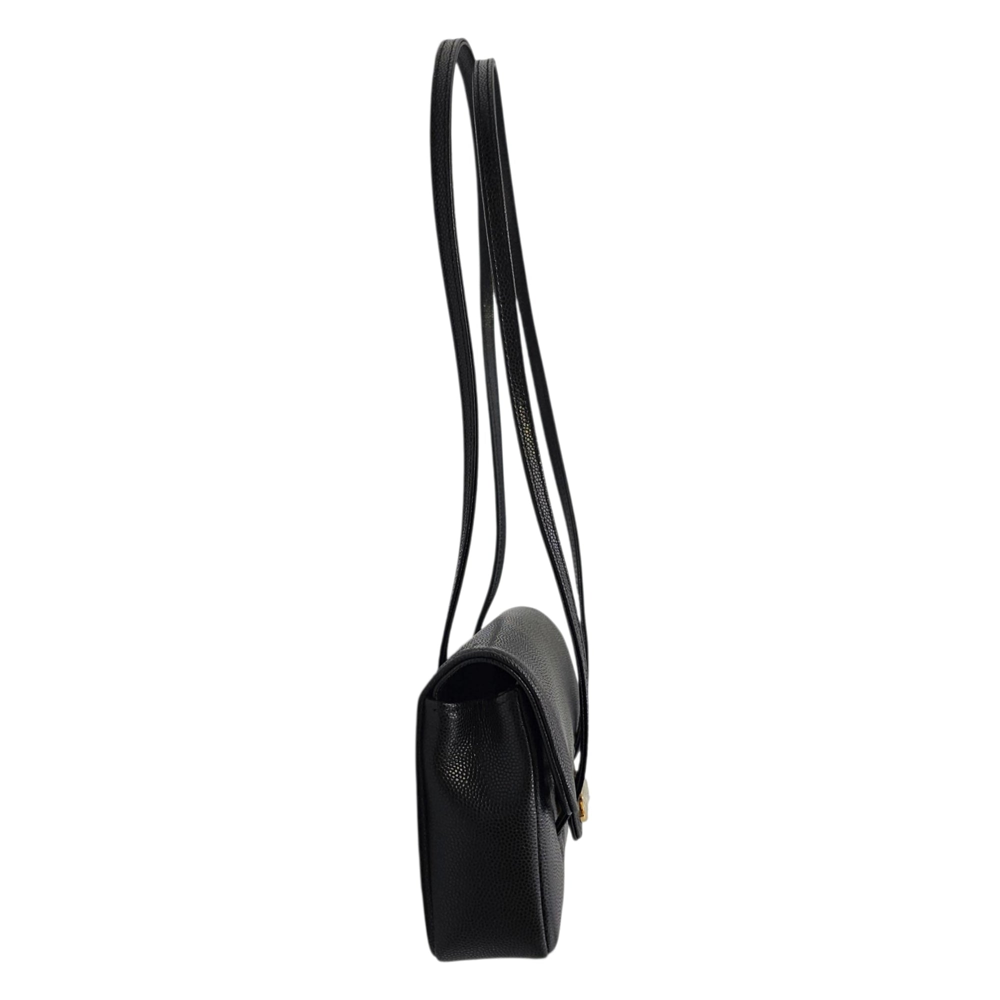 Mini Preppy Coco Black Shoulder Bag in Calfskin Gold hardware CL2604-20961 4