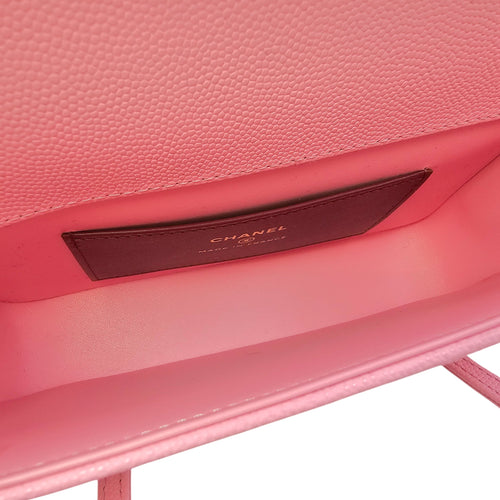Mini Preppy Coco Pink Shoulder Bag in Calfskin Gold hardware CL2604-20962 6