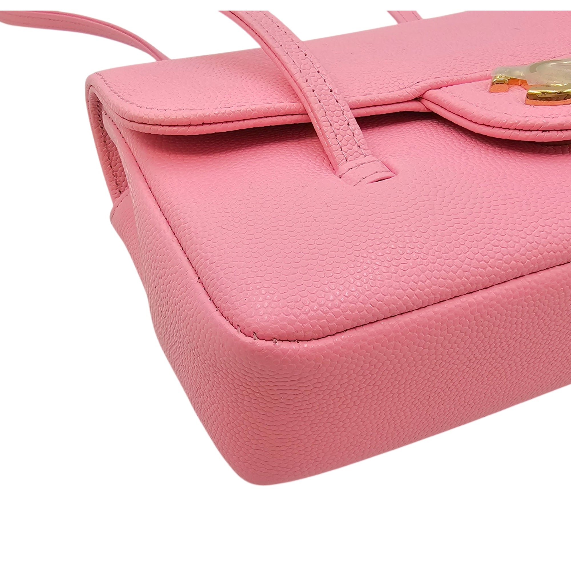 Mini Preppy Coco Pink Shoulder Bag in Calfskin Gold hardware CL2604-20962 9