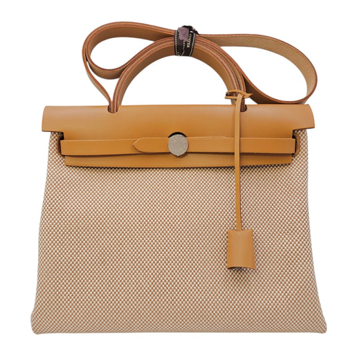 Herbag Criss Viking 31 Ecru Beige/ Naturel Sable in Toile Palladium hardware CL2604-20973 1