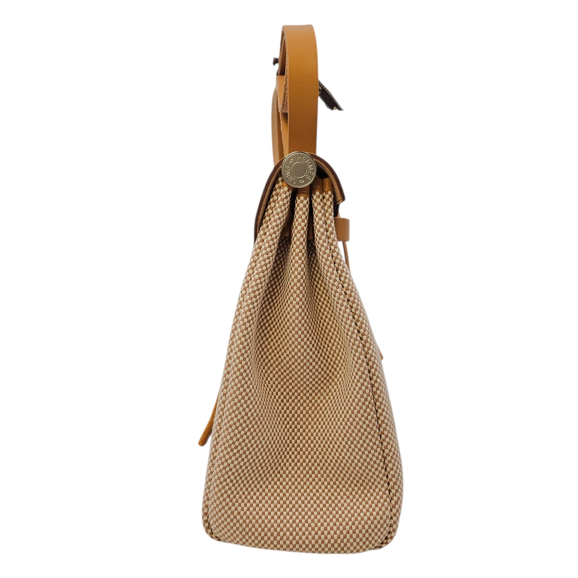 Herbag Criss Viking 31 Ecru Beige/ Naturel Sable in Toile Palladium hardware CL2604-20973 3