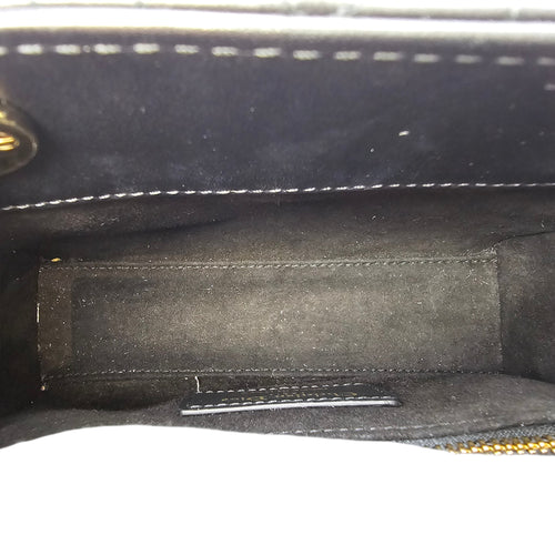 Mini Lady Dior Black Top Handle Bag in Lambskin Gold hardware