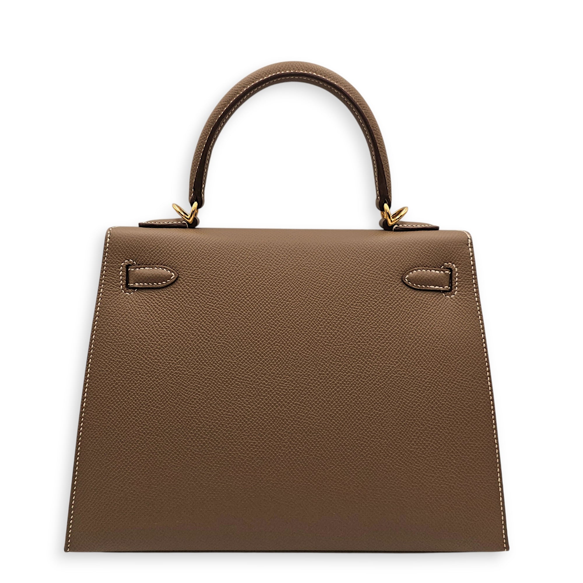 Sellier Kelly 25 Etoupe in Epsom Gold hardware