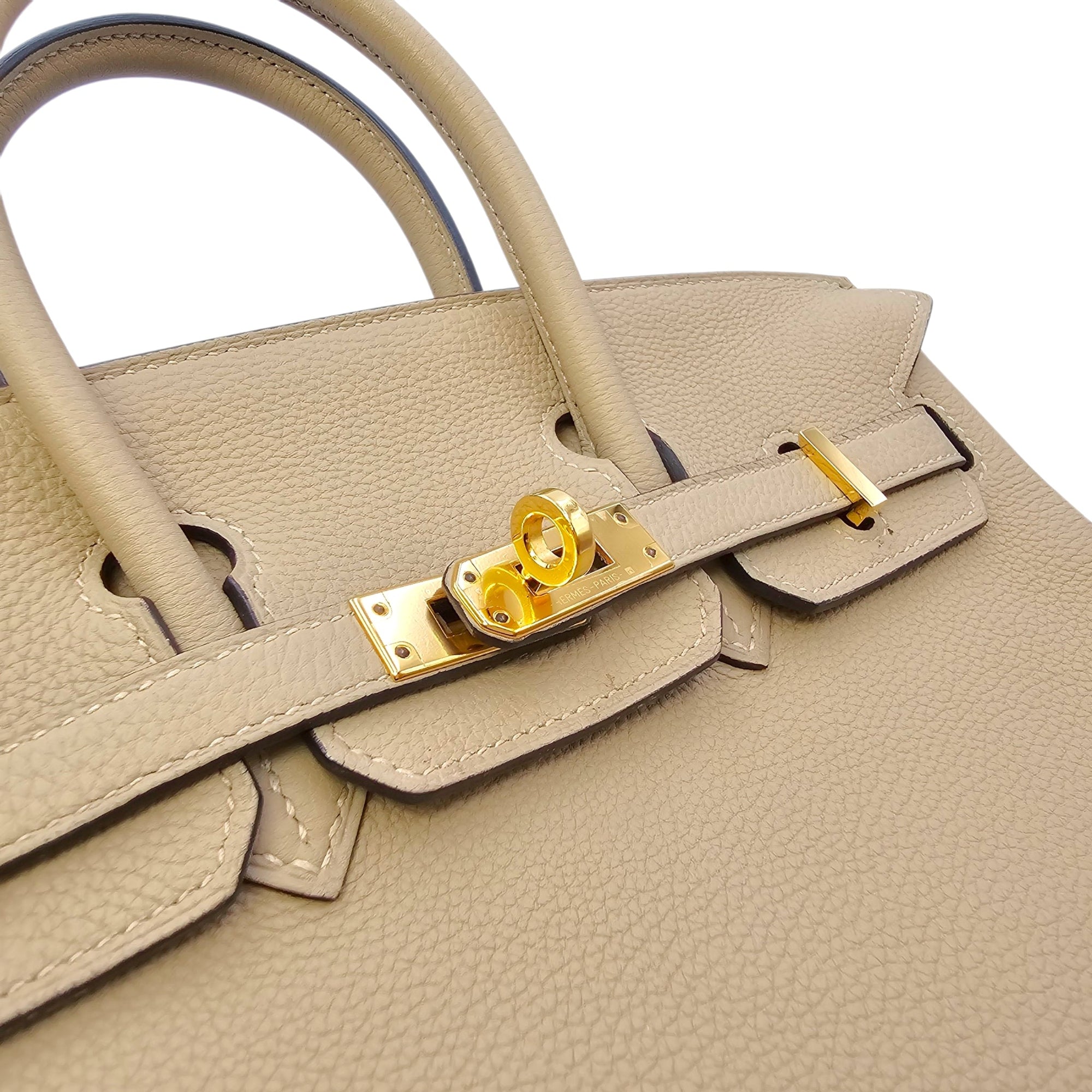 Birkin 25 Trench in Togo Gold hardware CL2604-20981 12
