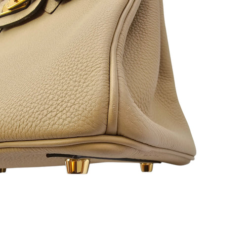 Birkin 25 Trench in Togo Gold hardware CL2604-20981 7