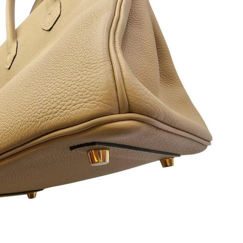 Birkin 25 Trench in Togo Gold hardware CL2604-20981 9
