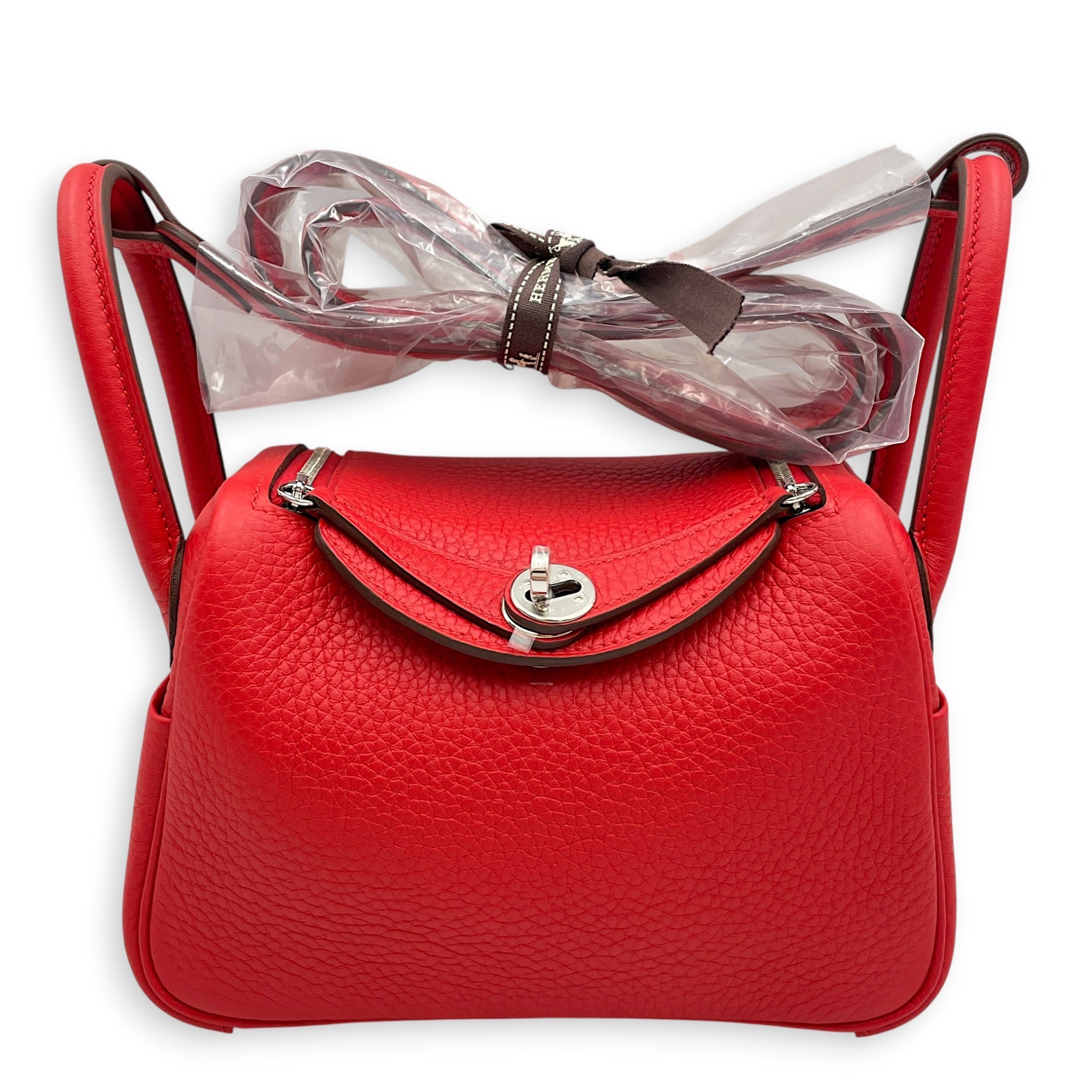 Lindy Il Mini Rouge Radieux in Clemence Palladium hardware CL2604-20989 3