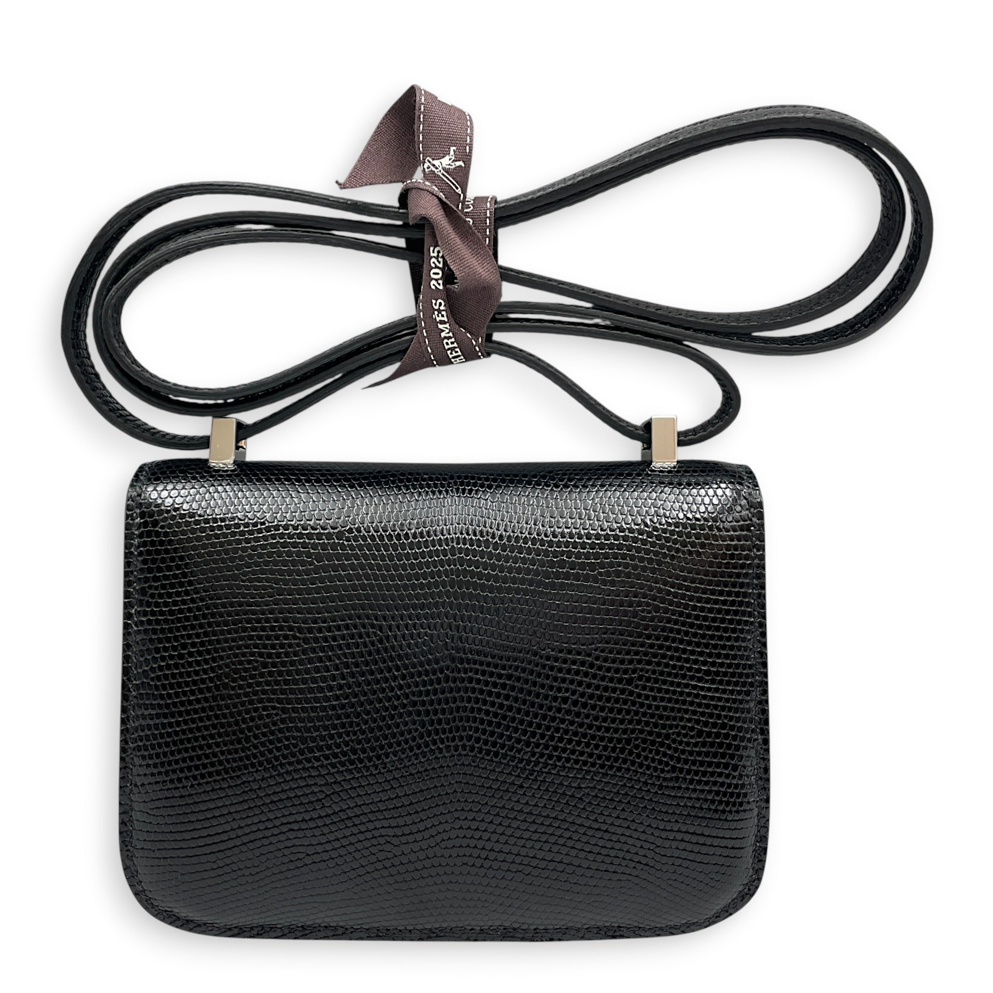 Constance Micro Black in Lizard Varanus Niloticus Palladium hardware CL2604-20990 2