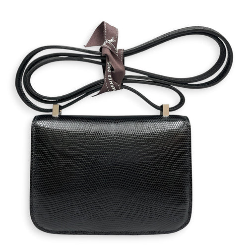 Constance Micro Black in Lizard Varanus Niloticus Palladium hardware CL2604-20990 2