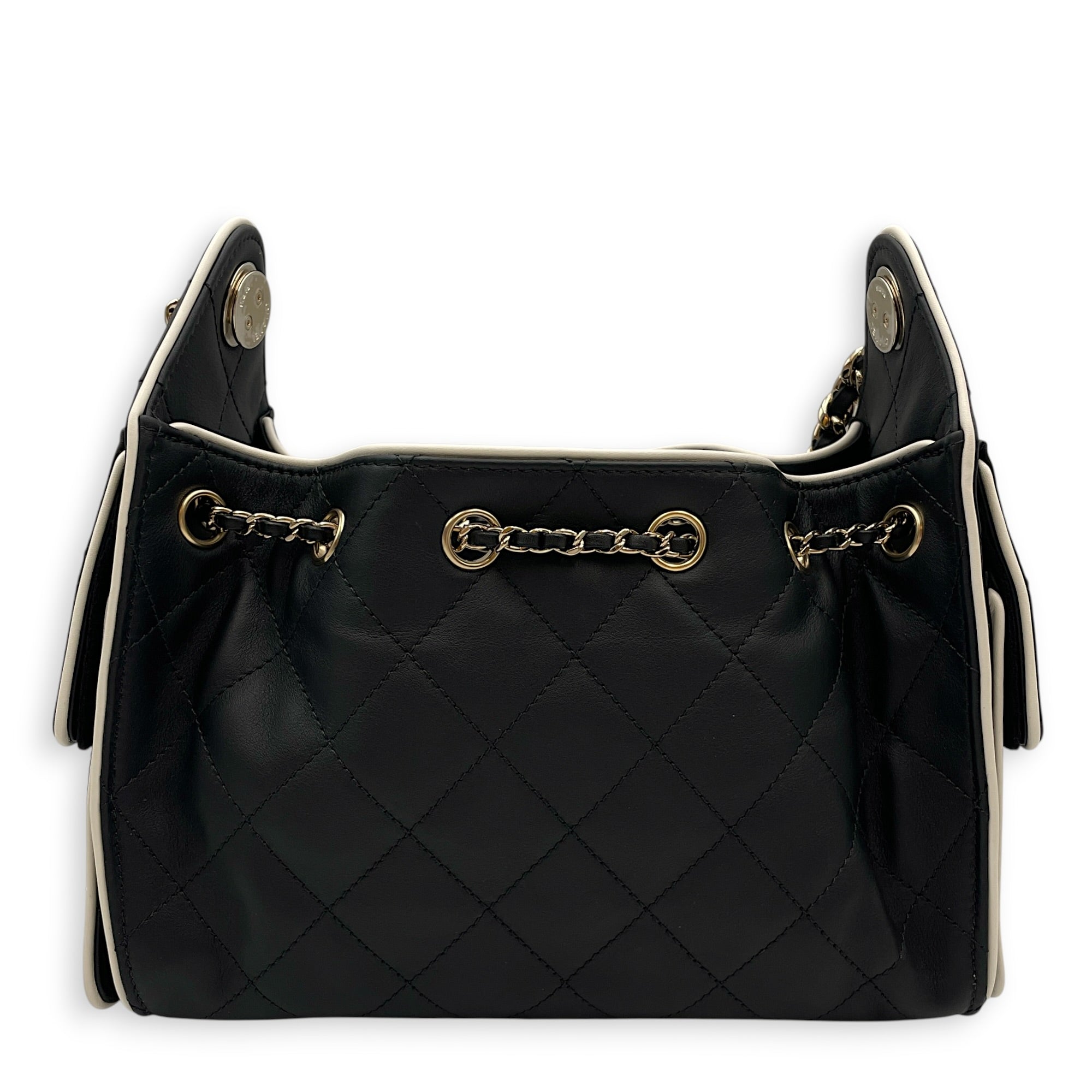 C25 Mini Black Shoulder Bag in Lambskin Gold hardware CL2604-20993 2