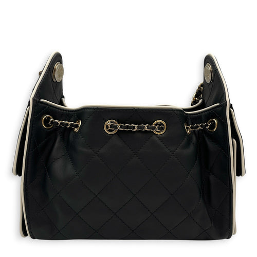 C25 Mini Black Shoulder Bag in Lambskin Gold hardware CL2604-20993 2