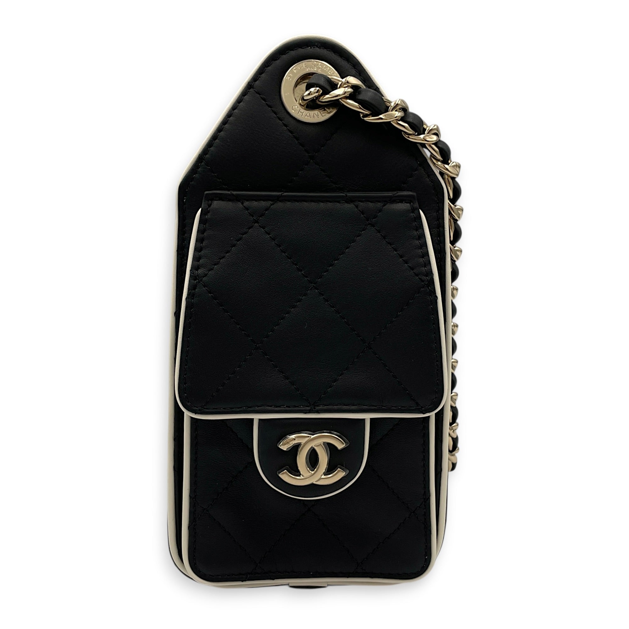 C25 Mini Black Shoulder Bag in Lambskin Gold hardware CL2604-20993 3