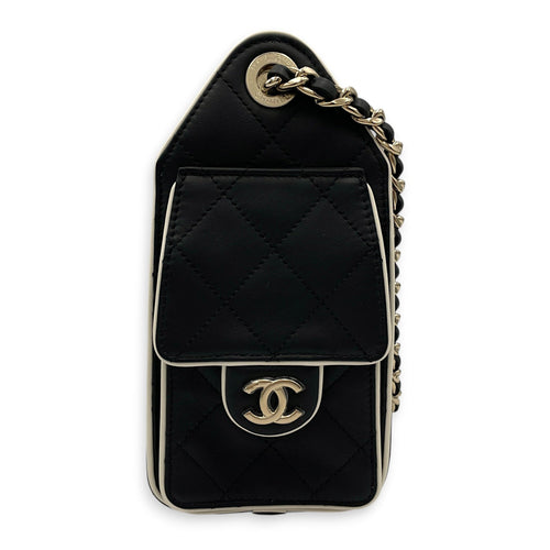 C25 Mini Black Shoulder Bag in Lambskin Gold hardware CL2604-20993 3