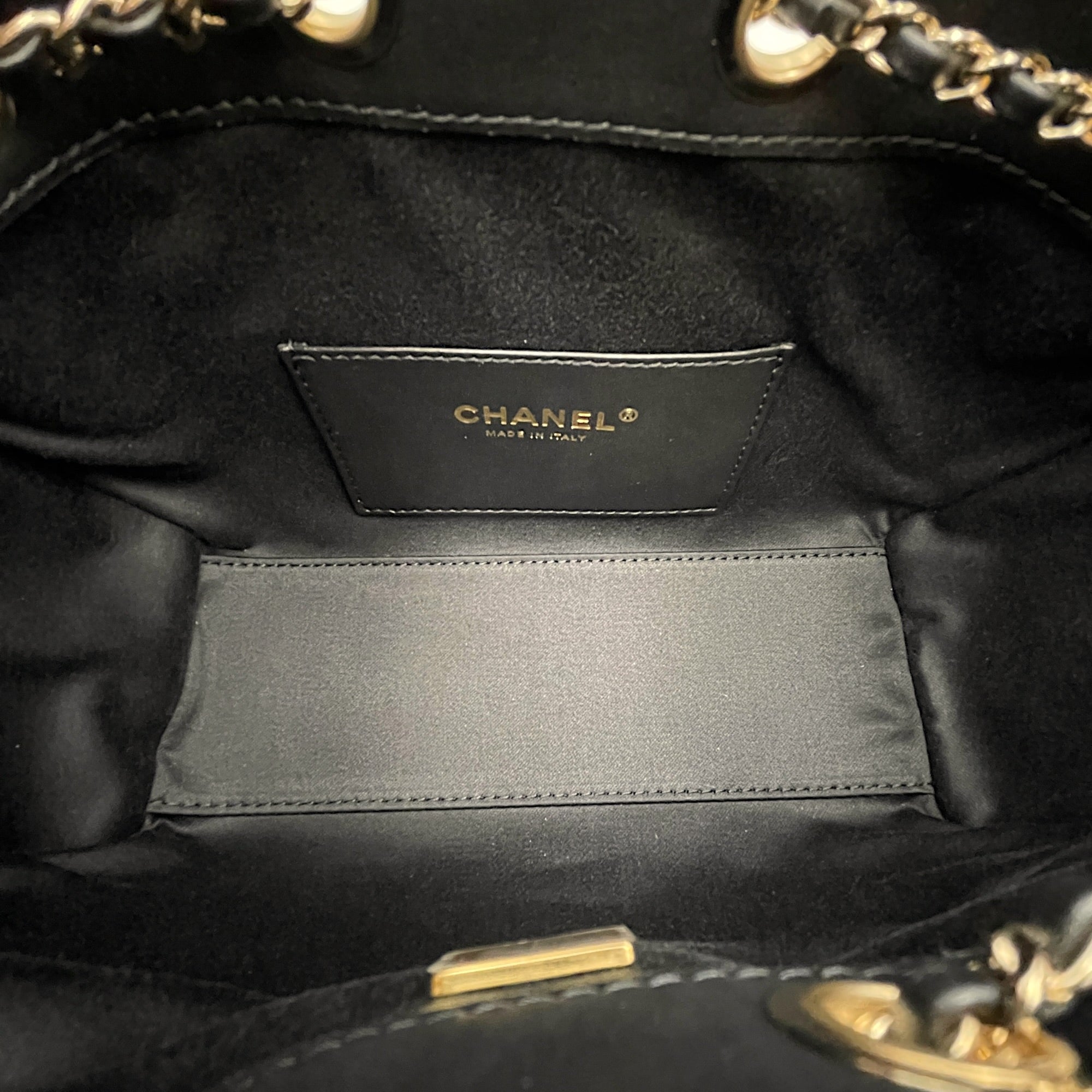 C25 Mini Black Shoulder Bag in Lambskin Gold hardware CL2604-20993 6