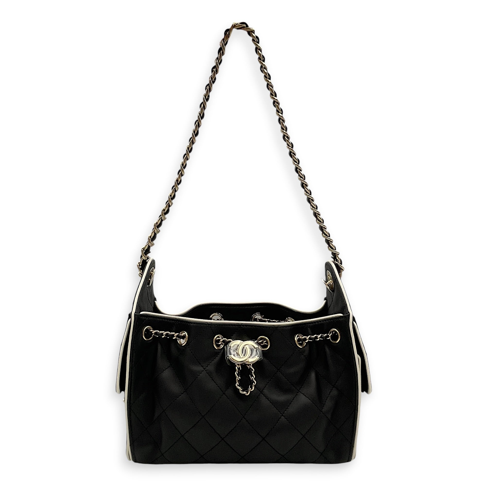 C25 Mini Black Shoulder Bag in Lambskin Gold hardware CL2604-20993 7
