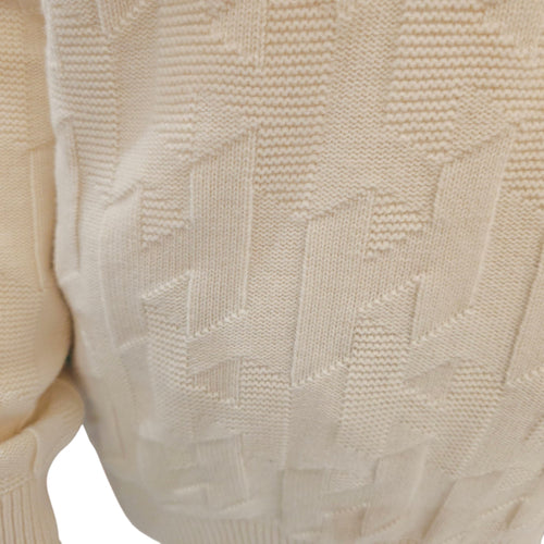 Ladies Hoodie Pullover 36 Cream Ready-To-Wear in Wool