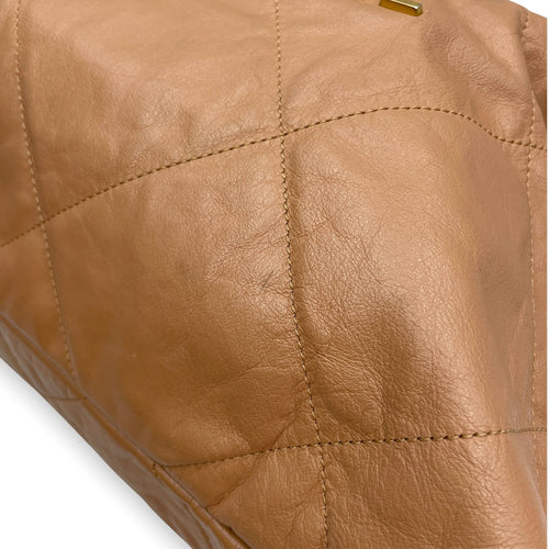C22 Medium Brown Shoulder Bag in Calfskin Gold hardware CL2604-21004 10