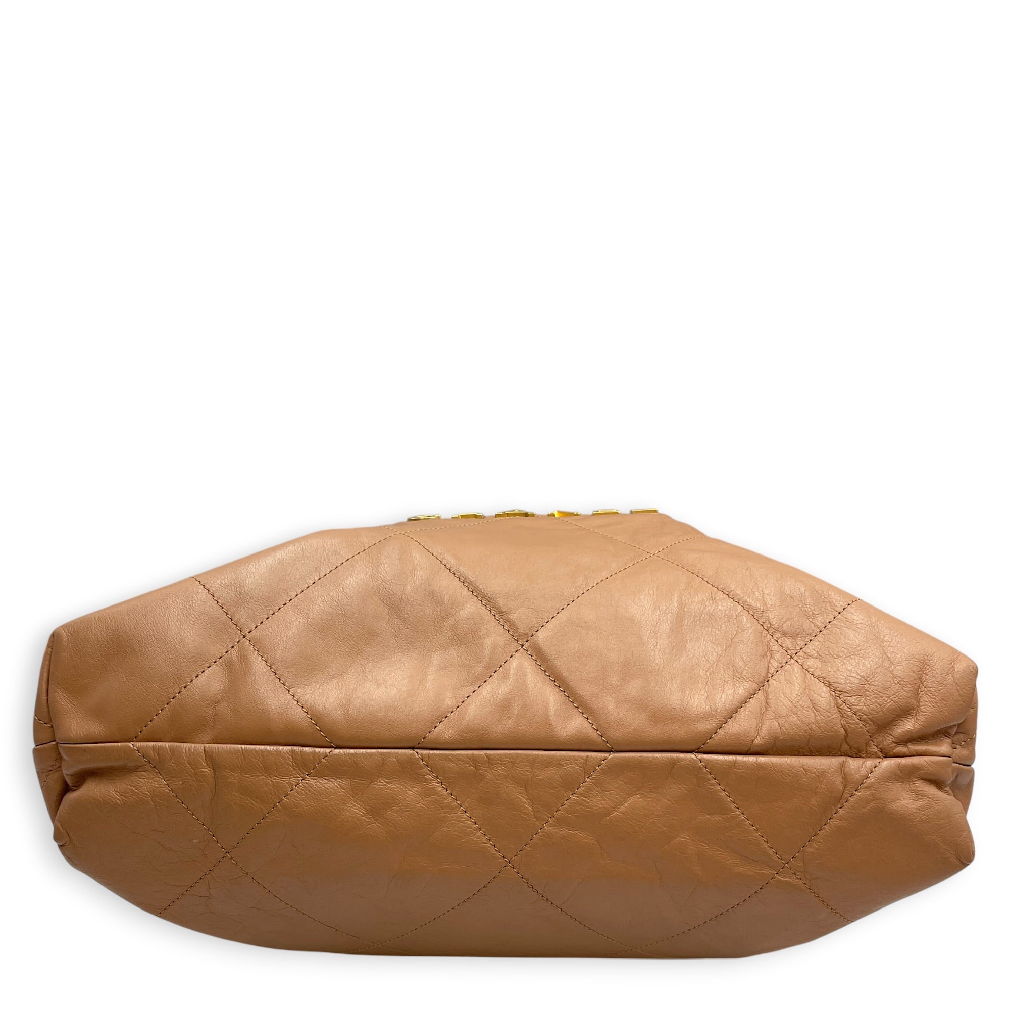 C22 Medium Brown Shoulder Bag in Calfskin Gold hardware CL2604-21004 5