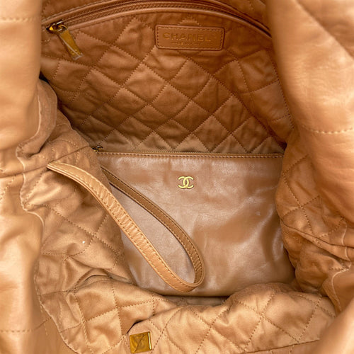 C22 Medium Brown Shoulder Bag in Calfskin Gold hardware CL2604-21004 6