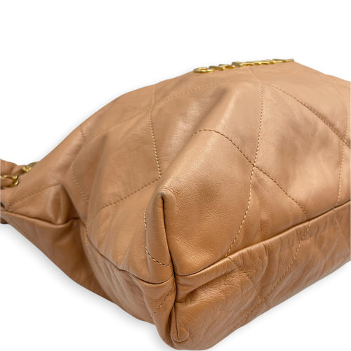C22 Medium Brown Shoulder Bag in Calfskin Gold hardware CL2604-21004 8