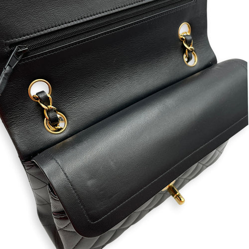 Small Classic Black Shoulder Bag in Lambskin Gold hardware