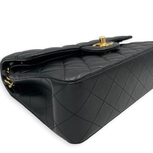 Small Classic Black Shoulder Bag in Lambskin Gold hardware