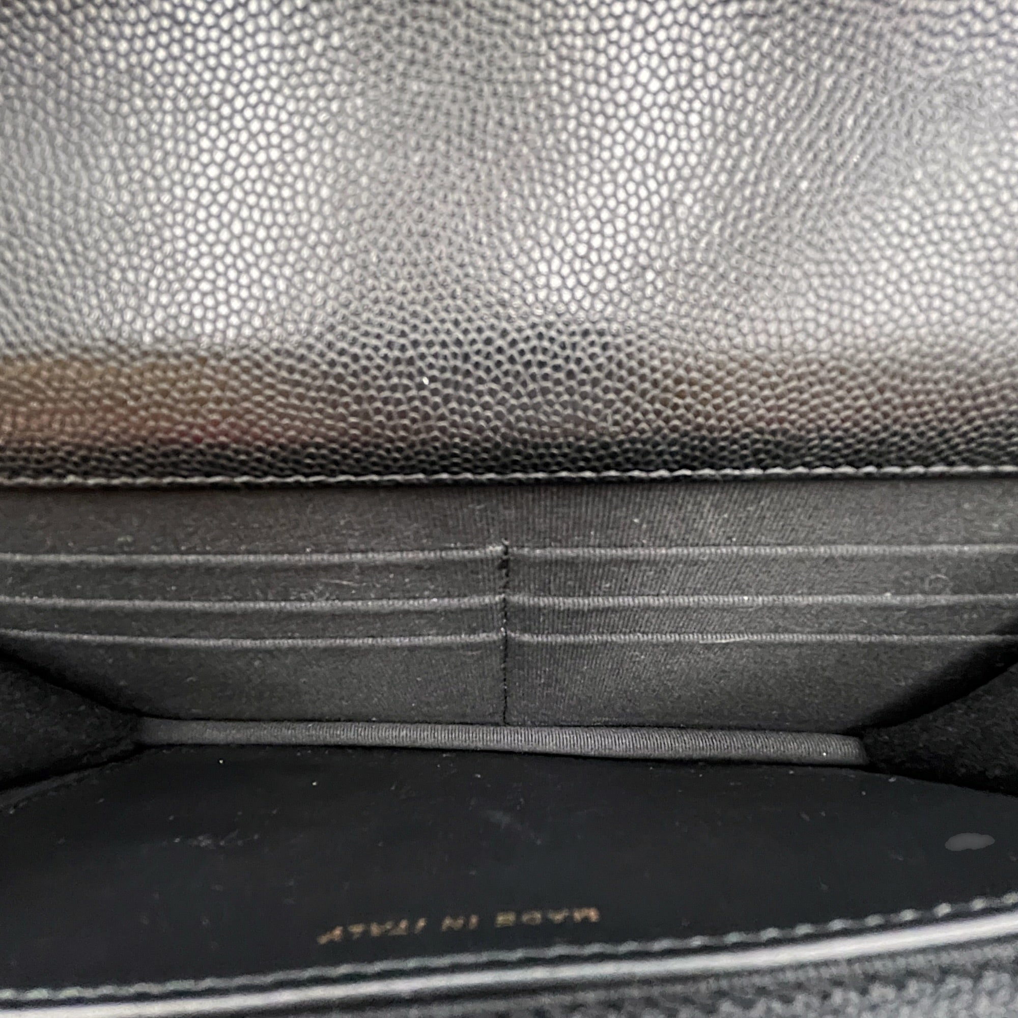 Quilted Coco First WOC Black Crossbody Bag in Caviar Leather Gold hardware
