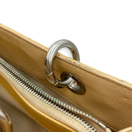 GST Beige Shoulder Bag in Caviar Leather Silver hardware CL2604-21009 16