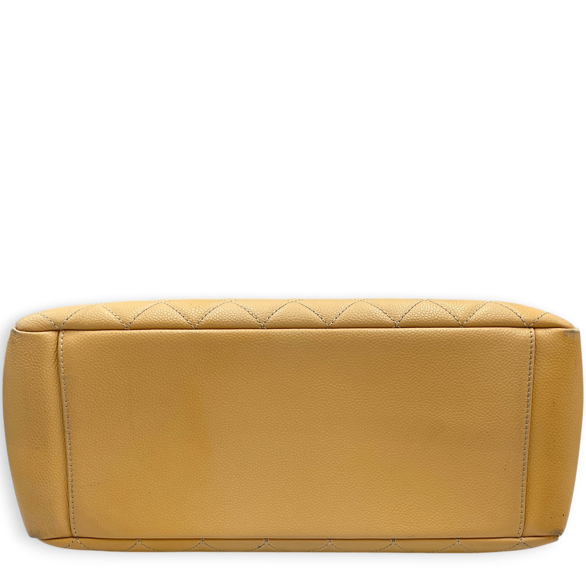 GST Beige Shoulder Bag in Caviar Leather Silver hardware CL2604-21009 5