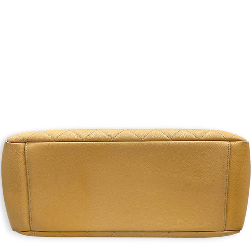 GST Beige Shoulder Bag in Caviar Leather Silver hardware CL2604-21009 5
