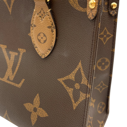 LV OTG PM Monogram Reverse 24 Brown Shoulder Bag Gold hardware