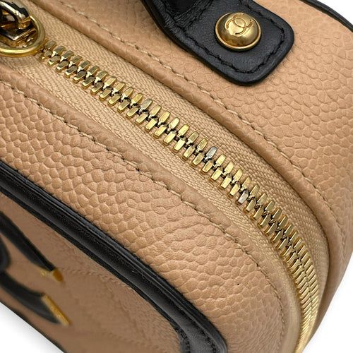 Filigree Mini Beige Crossbody Bag in Caviar Leather Gold hardware CL2604-21011 11