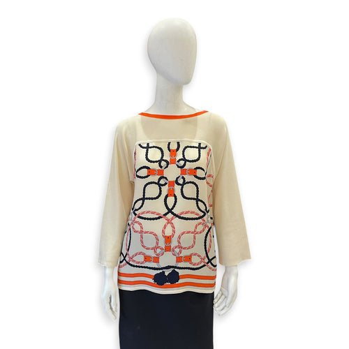 Panoplie Equestre Pullover 38 Beige Ready-To-Wear in Silk CL2604-21021 1
