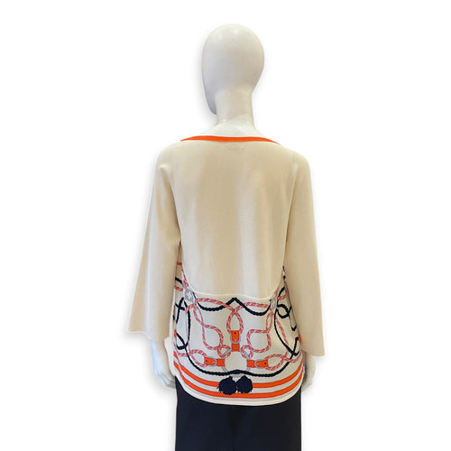 Panoplie Equestre Pullover 38 Beige Ready-To-Wear in Silk CL2604-21021 2