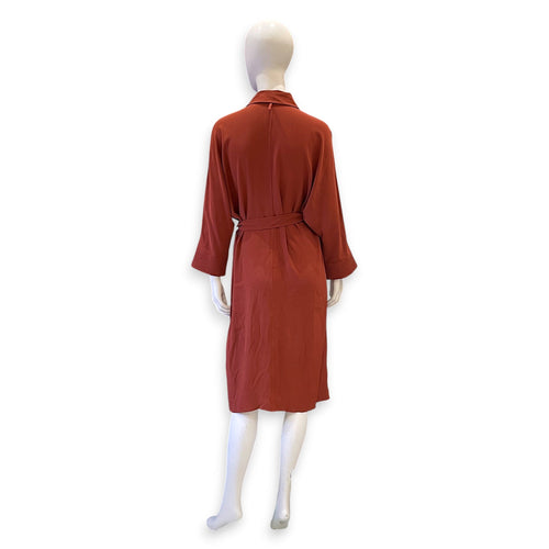 Midi Shirt Dress 38 Brick Ready-To-Wear in Silk CL2604-21026 2
