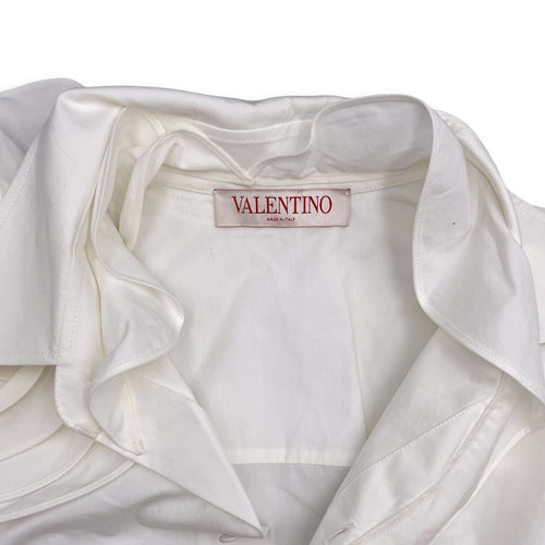 Rose Detail Shirt Size 38 White Ready-To-Wear in Cotton CL2604-21031 4