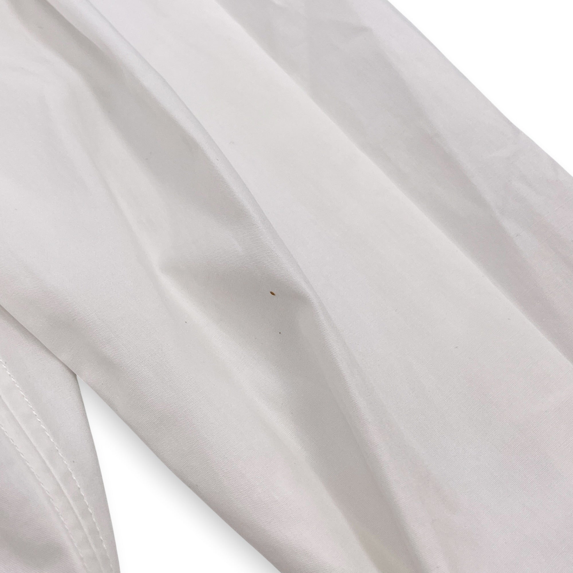 Rose Detail Shirt Size 38 White Ready-To-Wear in Cotton