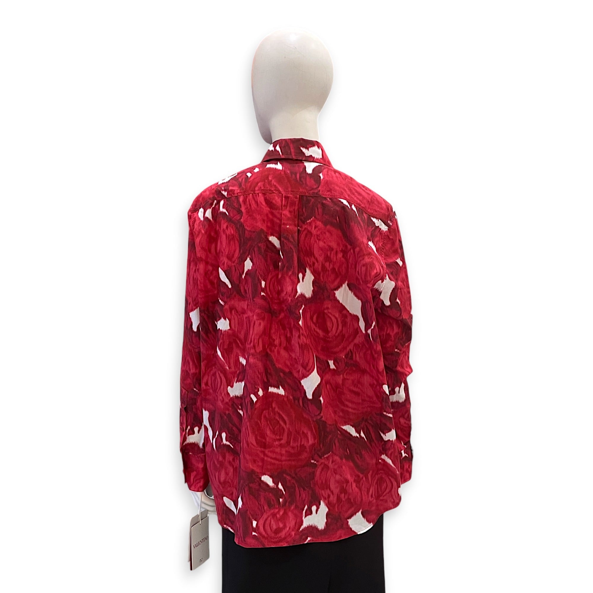 Rose Print Shirt 36 Red Ready-To-Wear in Cotton CL2604-21033 2