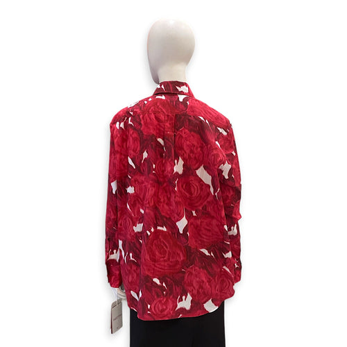 Rose Print Shirt 36 Red Ready-To-Wear in Cotton CL2604-21033 2
