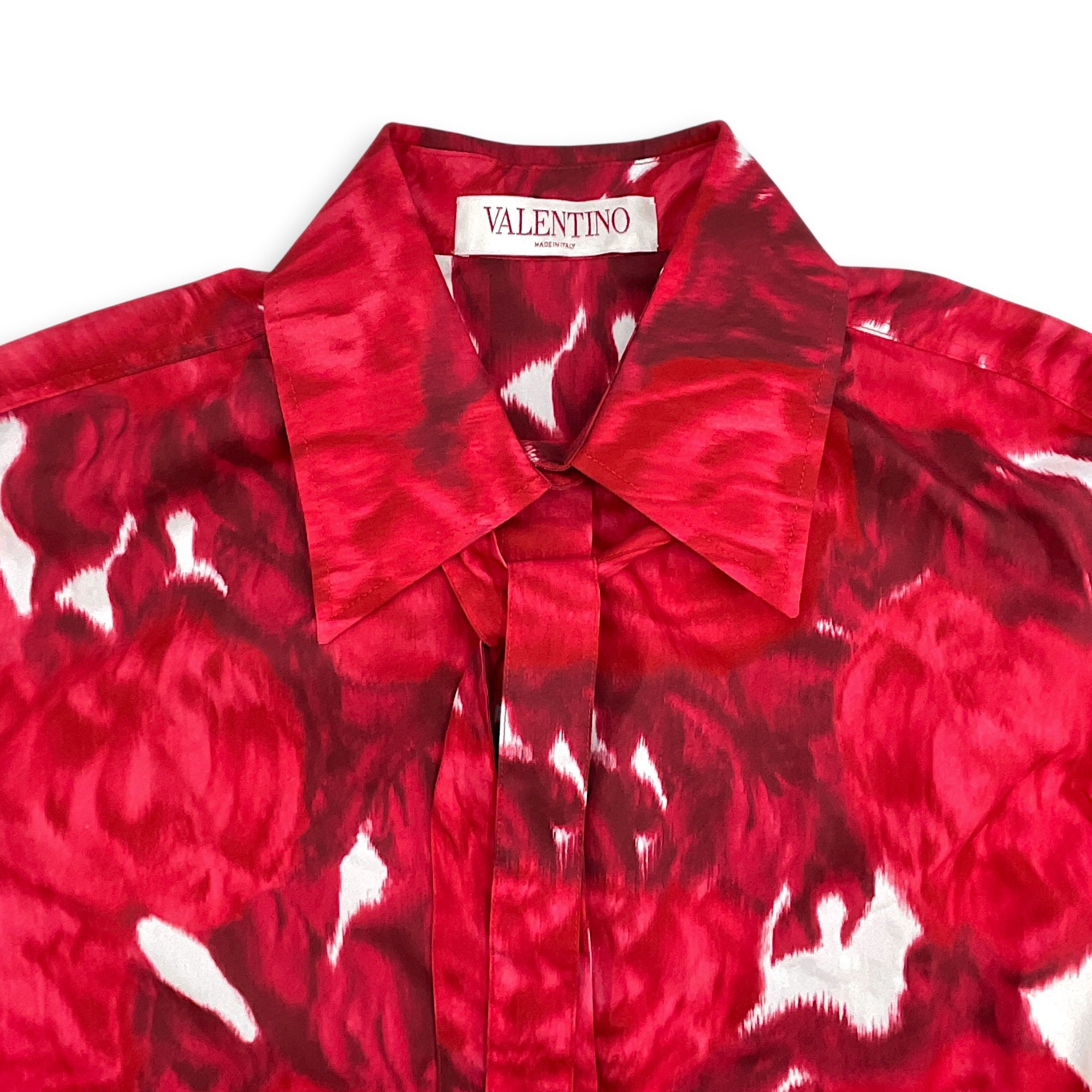 Rose Print Shirt 36 Red Ready-To-Wear in Cotton CL2604-21033 3