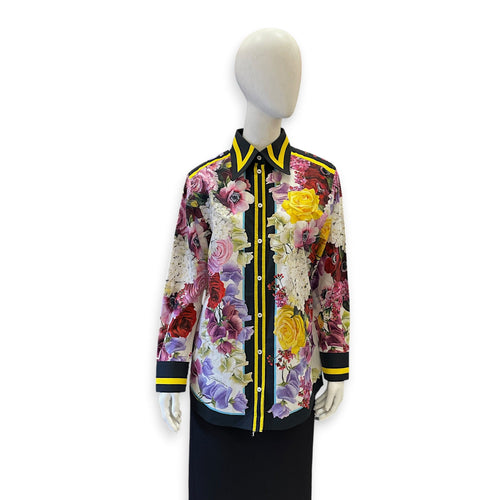 Floral Printed Blouse 42 Multi-colour Ready-To-Wear in Cotton CL2604-21038 1