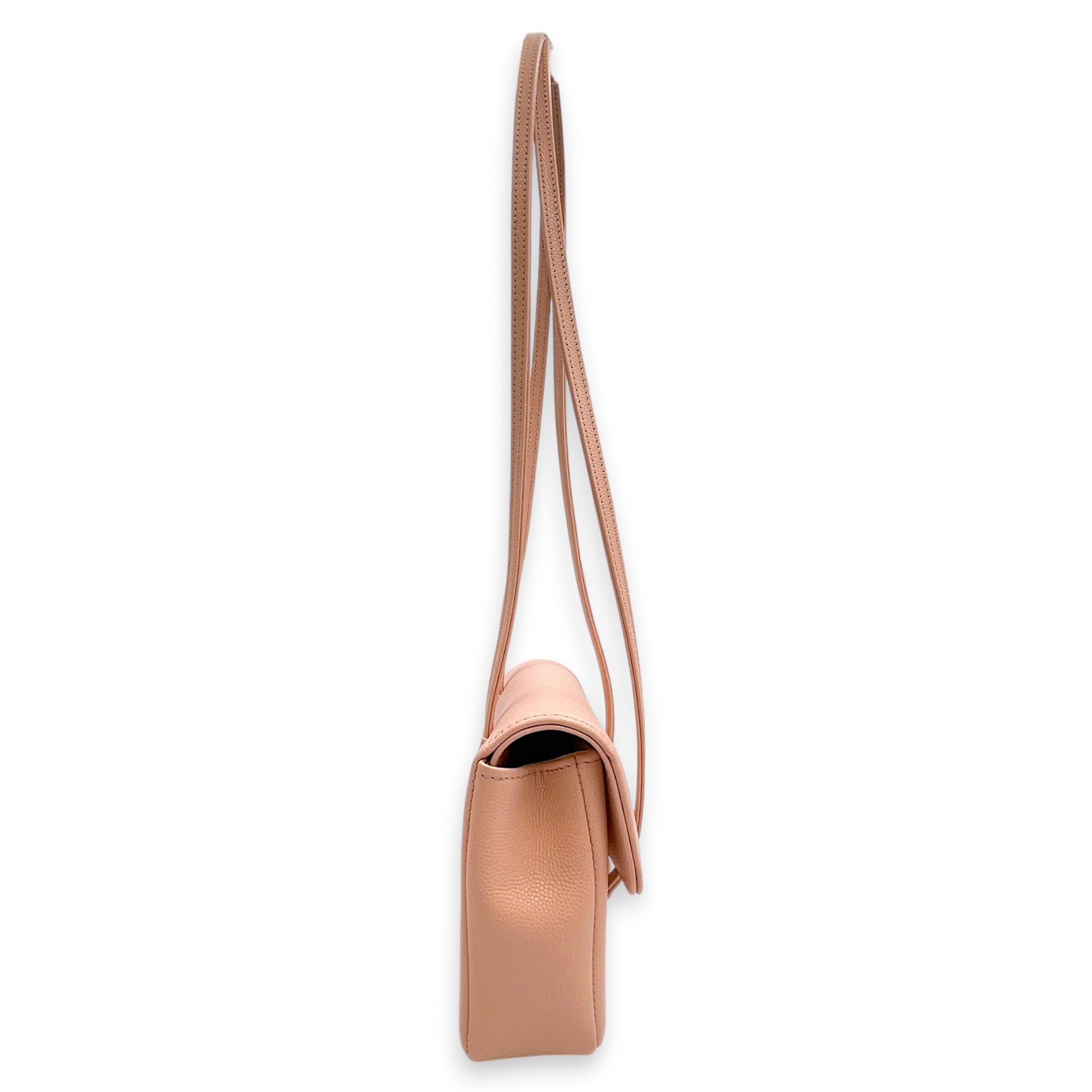 Preppy Coco Mini Pink Shoulder Bag in Calfskin Gold hardware CL2604-21046 3