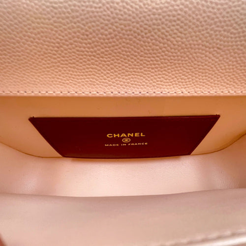 Preppy Coco Mini Pink Shoulder Bag in Calfskin Gold hardware CL2604-21046 6