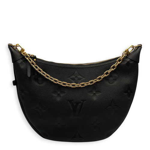 Loop Hobo Medium Black Shoulder Bag in Empreinte Leather Gold hardware CL2604-21050 1
