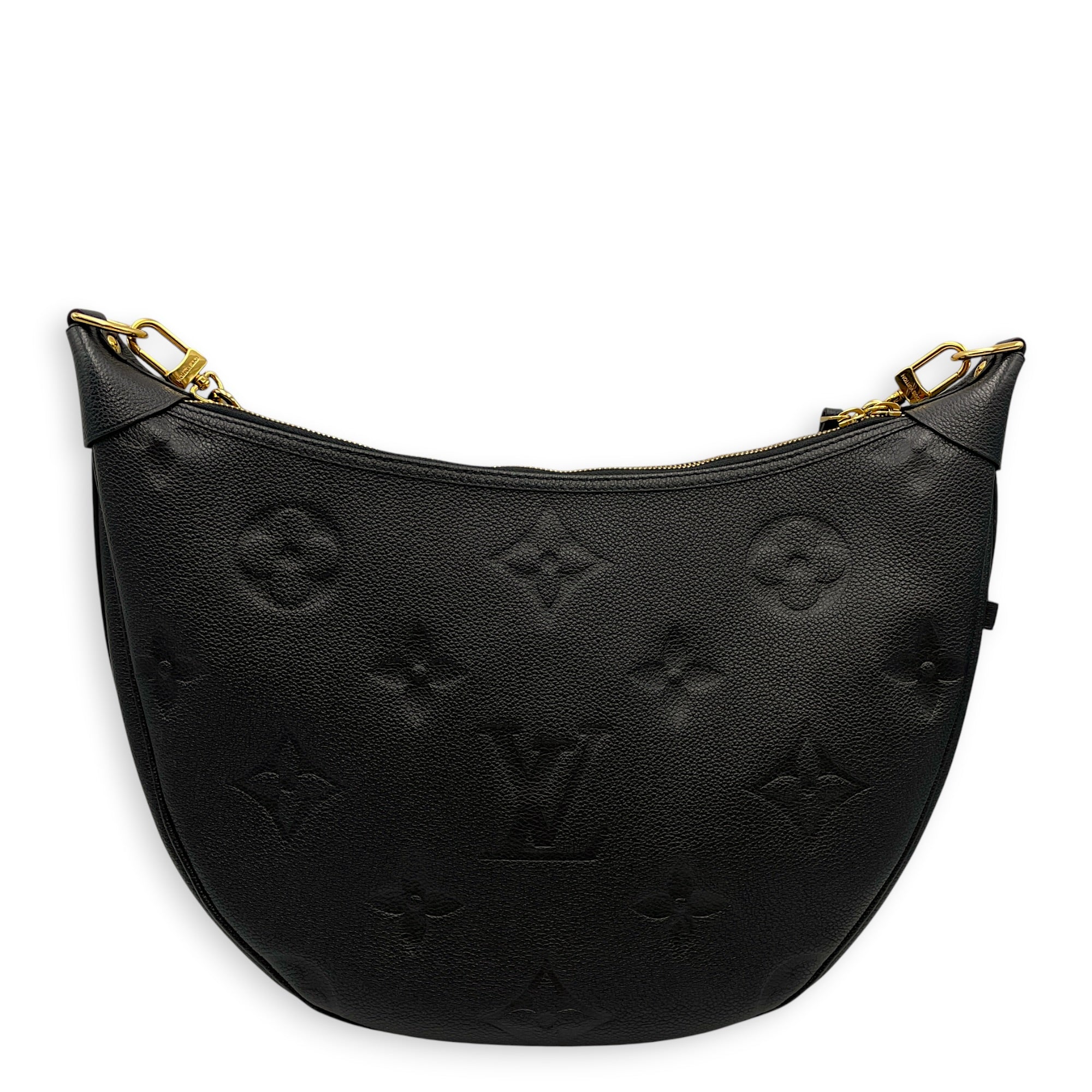Loop Hobo Medium Black Shoulder Bag in Empreinte Leather Gold hardware CL2604-21050 2