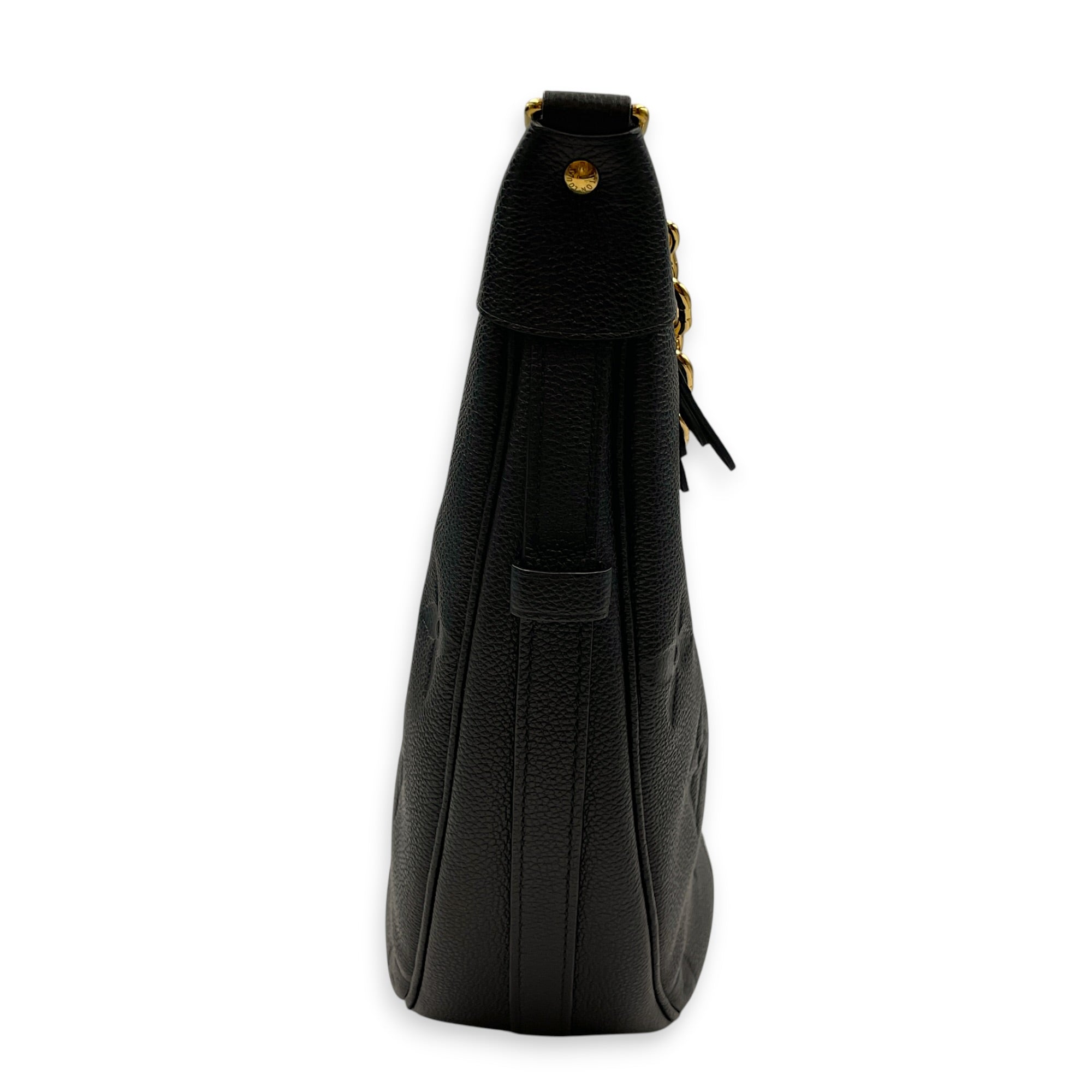 Loop Hobo Medium Black Shoulder Bag in Empreinte Leather Gold hardware CL2604-21050 3