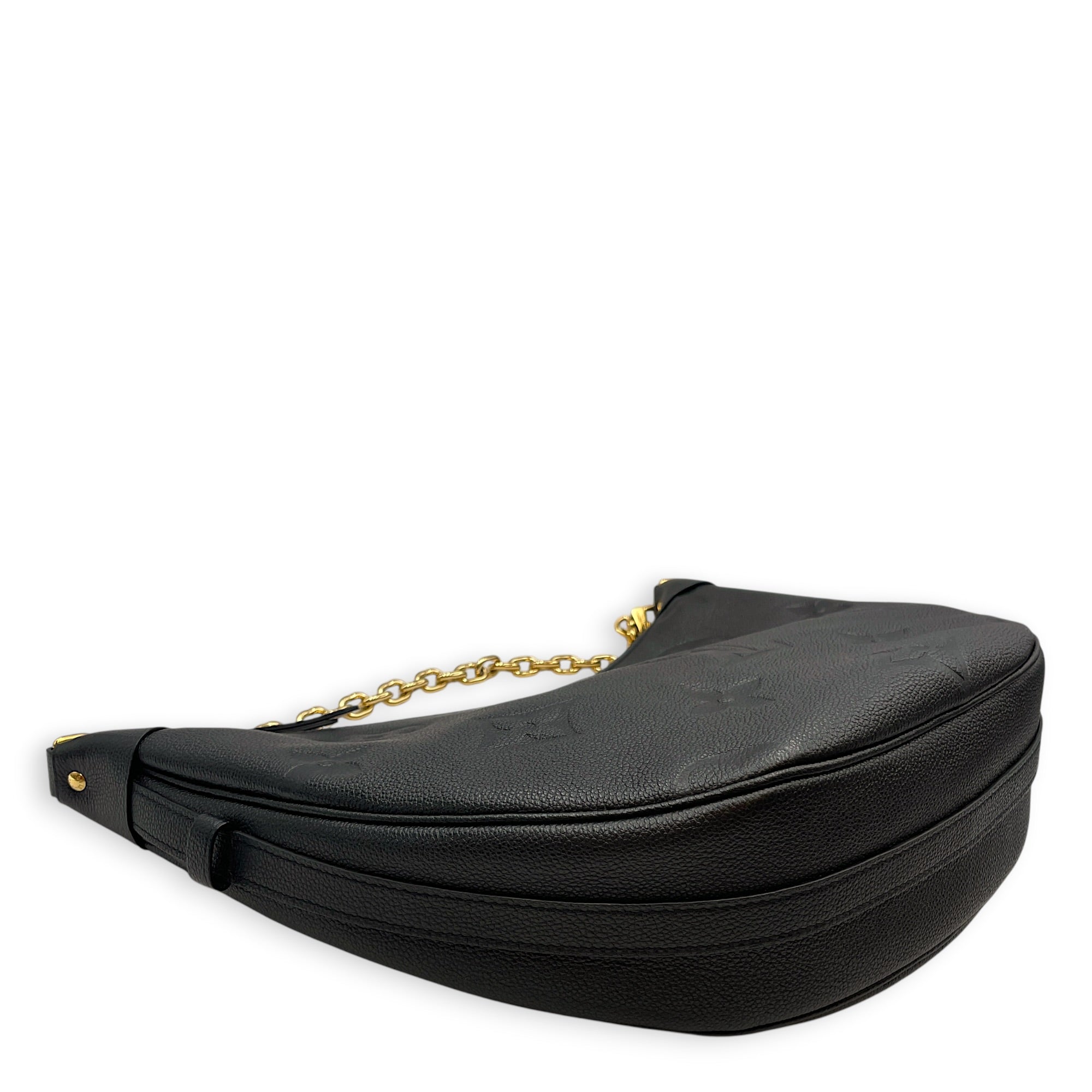 Loop Hobo Medium Black Shoulder Bag in Empreinte Leather Gold hardware CL2604-21050 7