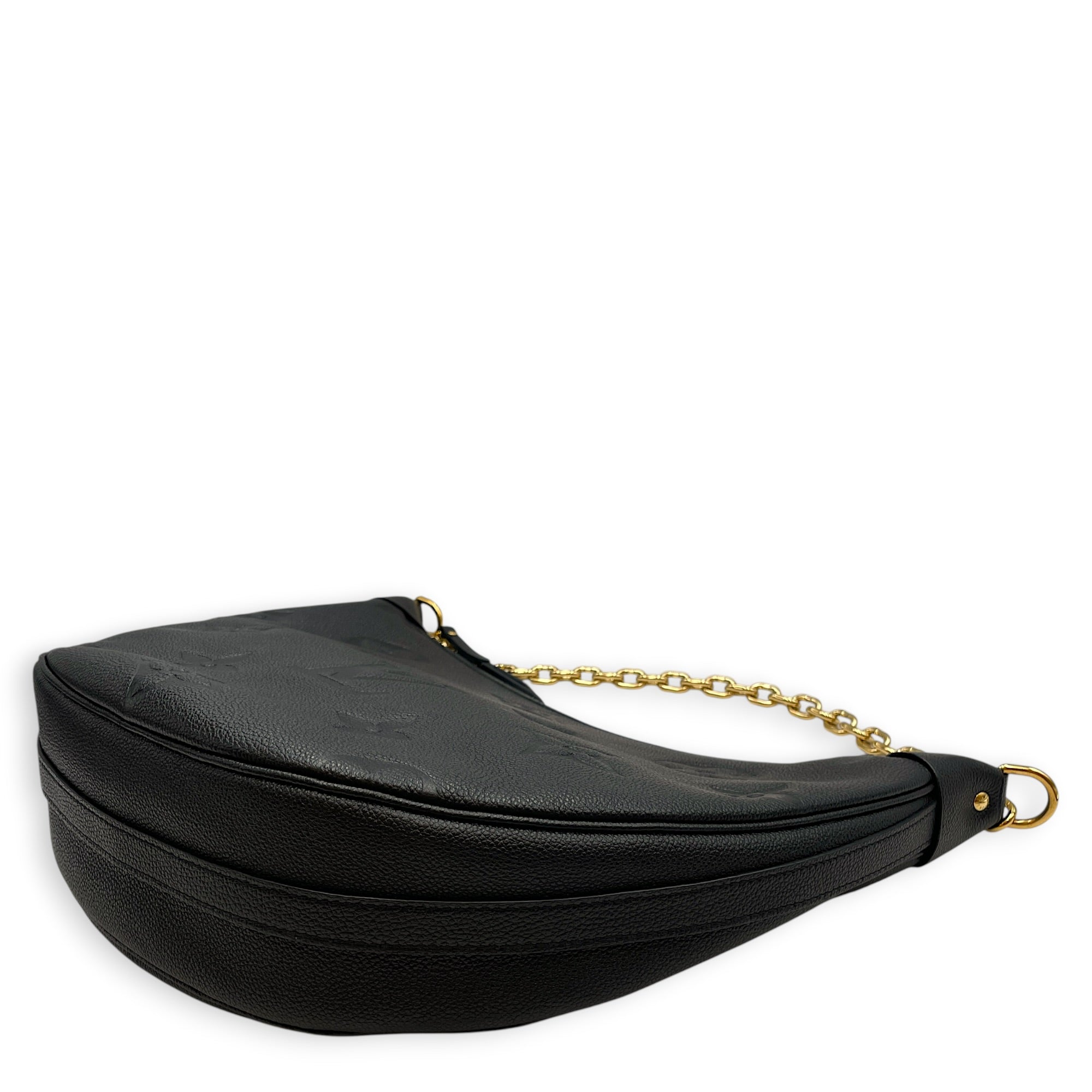 Loop Hobo Medium Black Shoulder Bag in Empreinte Leather Gold hardware CL2604-21050 8