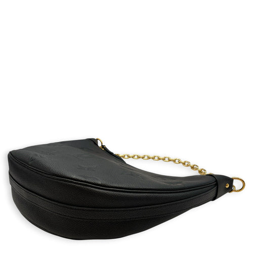 Loop Hobo Medium Black Shoulder Bag in Empreinte Leather Gold hardware CL2604-21050 8