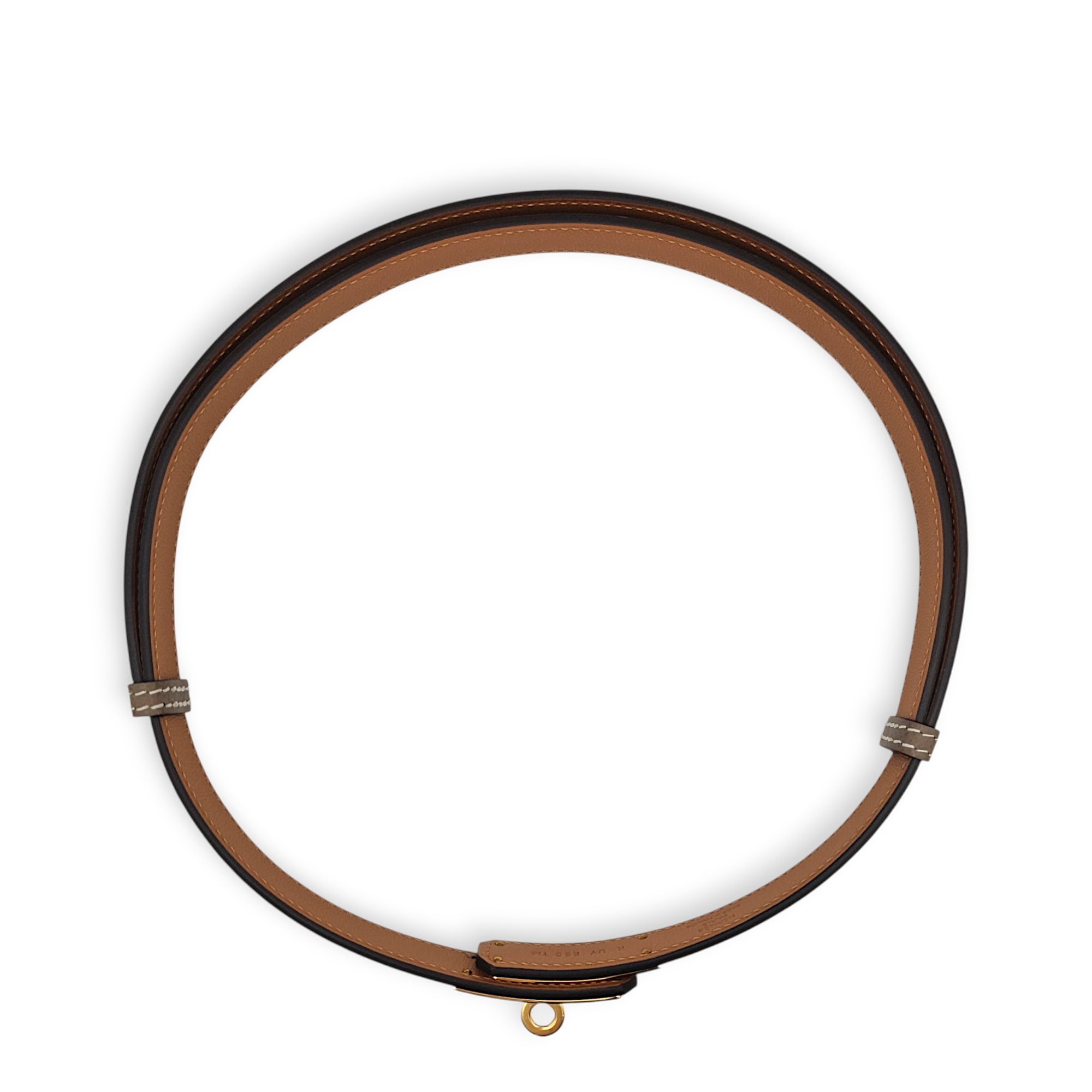 Kelly 18 Belt Etoupe Belt in Epsom Gold hardware